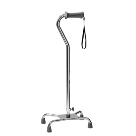 LUMEX Quad Cane Lo Prf Sm Bs Ort Gp Silver Collection PK 6121A